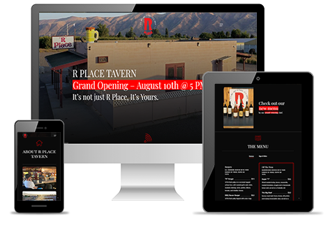 R Place Website on Mobile, Tablet and Desktop